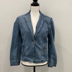 Express denim jacket vintage stone wash stretchy‎ 7/8